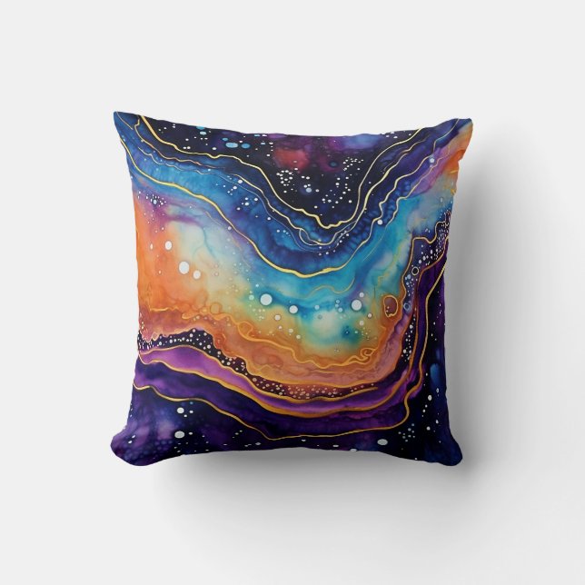 Agate Art Throw Pillow (Front)