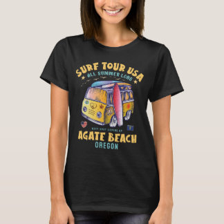 Agate Beach Oregon Surf Tour USA Surfing T-Shirt