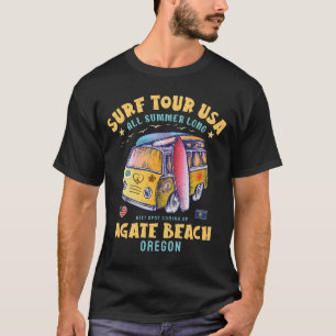 Agate Beach Oregon Surf Tour USA Surfing T-Shirt