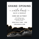 Agate Black And Gold Marble Salon Grand Opening Poster<br><div class="desc">Agate Black And Gold Marble Salon Grand Opening Poster. Elegant agate black and gold marble hand lettered style calligraphy script professional branding. Perfect for makeup artists,  hair stylists,  cosmetologists,  and more!</div>