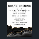 Agate Black And Gold Marble Salon Grand Opening Poster<br><div class="desc">Agate Black And Gold Marble Salon Grand Opening Poster. Elegant agate black and gold marble hand lettered style calligraphy script professional branding. Perfect for makeup artists,  hair stylists,  cosmetologists,  and more!</div>