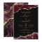 Agate Burgundy Gold Black Modern Wedding