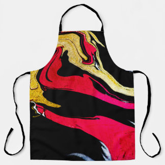 Agate Crystal. Golden swirl, artistic design. The Apron