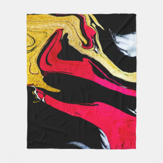 Agate Crystal. Golden swirl, artistic design. The  Fleece Blanket