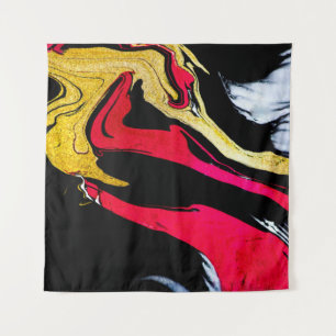 Agate Crystal. Golden swirl, artistic design. The  Tapestry