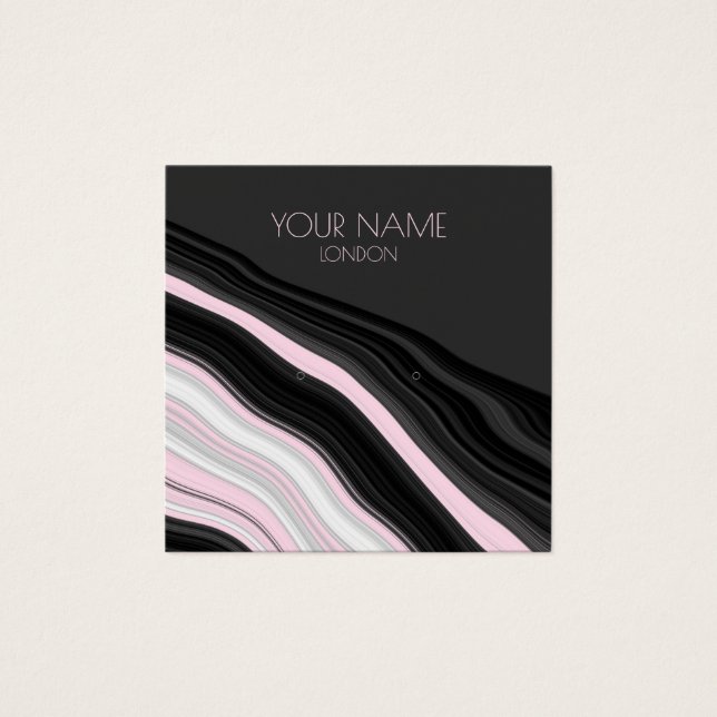 Agate effect stripy earring holder (Front)