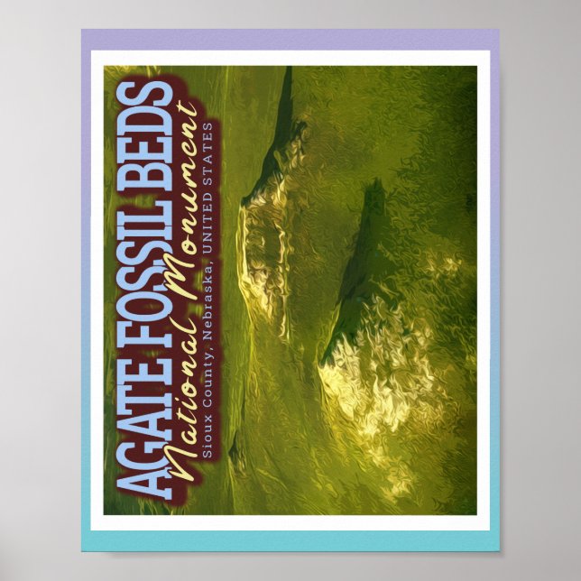 AGATE FOSSIL BEDS NATIONAL MONUMENT - NEBRASKA USA POSTER (Front)