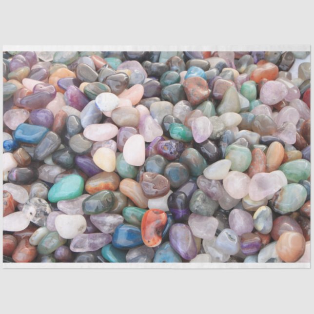 Agate Gemstones Background Decoupage Tissue Paper (Front)