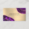 Agate Geode Gold Metal Business Card