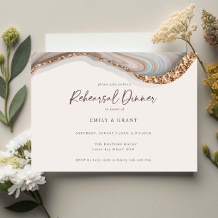 Agate Geode Marble Rehearsal Dinner