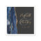 Agate Geode Script Navy Blue Gold Dark Wedding