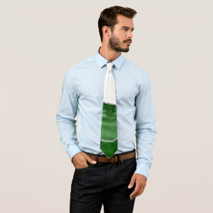 Agate Glamourous Emerald Green Silver Glitter Tie