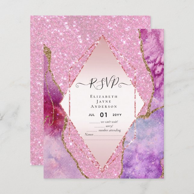 AGATE GLITTER RSVP Budget (Front/Back)
