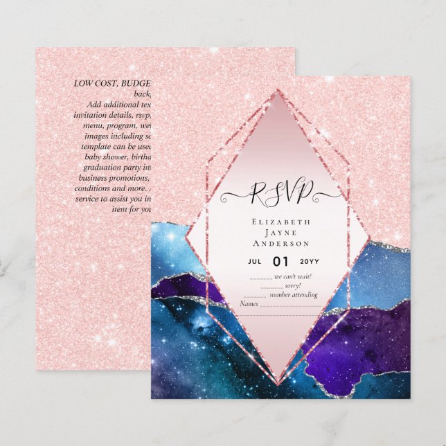 AGATE GLITTER RSVP Budget (Front/Back)