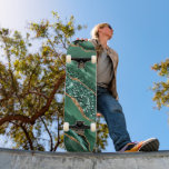 Agate Green Gold Glitter Marble Gemstone Sateboard Skateboard<br><div class="desc">Agate Green Gold Glitter Geode Marble Emerald Sparkle Personalised Birthday - Anniversary or Wedding Gift / Suppliest - Or Add Your Name - Text - Make Your Special Gift - Resize and move or remove and add text / elements with customisation tool. Design by MIGNED. Please see my other projects...</div>