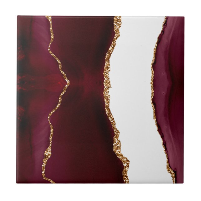 Agate liede vin et or tile (Front)