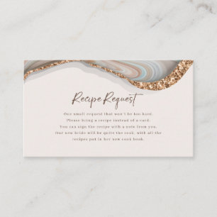 Agate Marble Stone Recipe Request Card