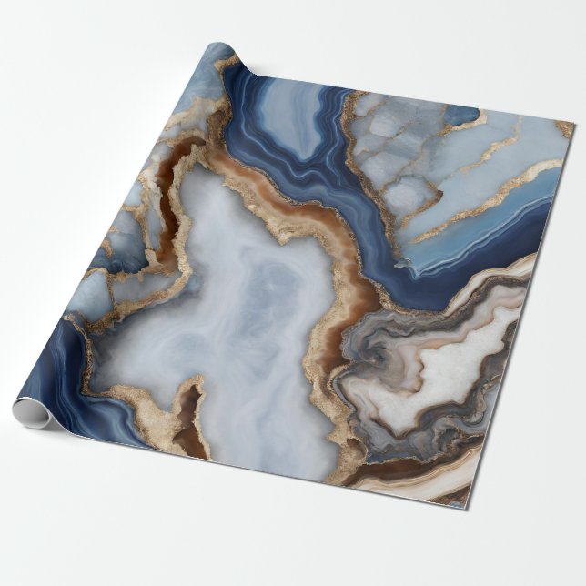Agate Marble Wrapping Paper (Unrolled)