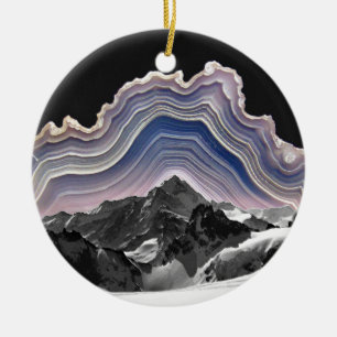 Agate Mountain Ceramic Tree Decoration