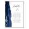 Agate Navy Blue Silver Modern Script Wedding