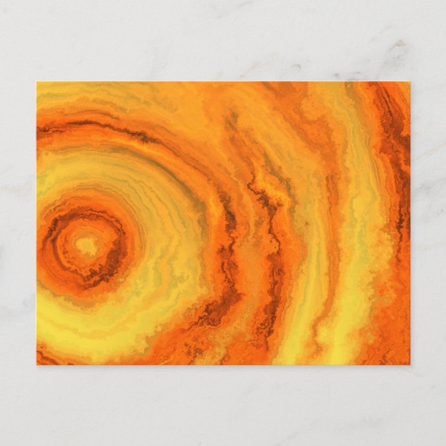 AGATE ORANGE & GOLD POSTCARD (Front)