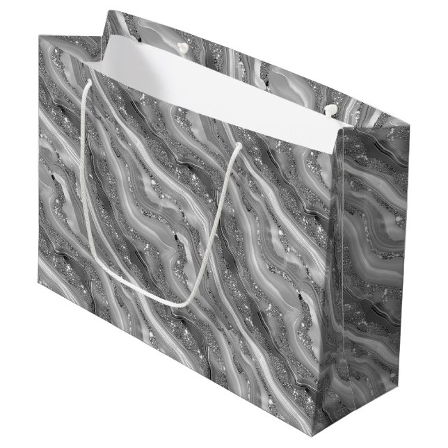 Agate Print Paper Gift Bag (Front Angled)