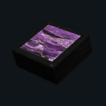 Agate Purple Violet Gold Glitter Geode Custom Name Gift Box<br><div class="desc">Agate Purple Violet Gold Glitter Geode Custom Name Sparkle Marble Personalised Birthday - Anniversary or Wedding Gift / Suppliest - Add Your Name - Text or Remove - Make Your Special Gift - Resize and move or remove and add text / elements with customisation tool. Design by MIGNED. Please see...</div>