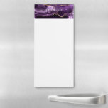 Agate Purple Violet Gold Glitter Geode Custom Name Magnetic Notepad<br><div class="desc">Agate Purple Violet Gold Glitter Geode Custom Name Sparkle Marble Personalised Birthday - Anniversary or Wedding Gift / Suppliest - Add Your Name - Text or Remove - Make Your Special Gift - Resize and move or remove and add text / elements with customisation tool. Design by MIGNED. Please see...</div>