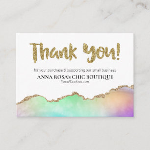 *~* AGATE QR Logo THANK YOU Review AP8 Branding  Enclosure Card