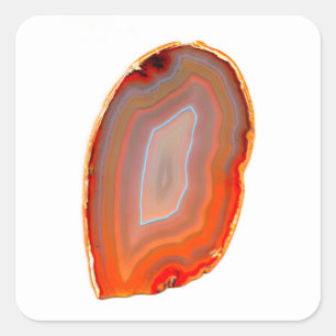 Agate Red Square Sticker
