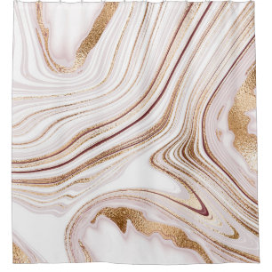 Agate slice, gold mineral texture. shower curtain