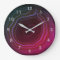 Agate slice pink stone clock with numbers.