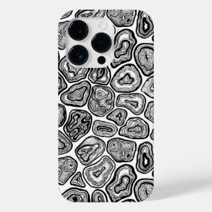 Agate slices in black and white Case-Mate iPhone 14 pro case