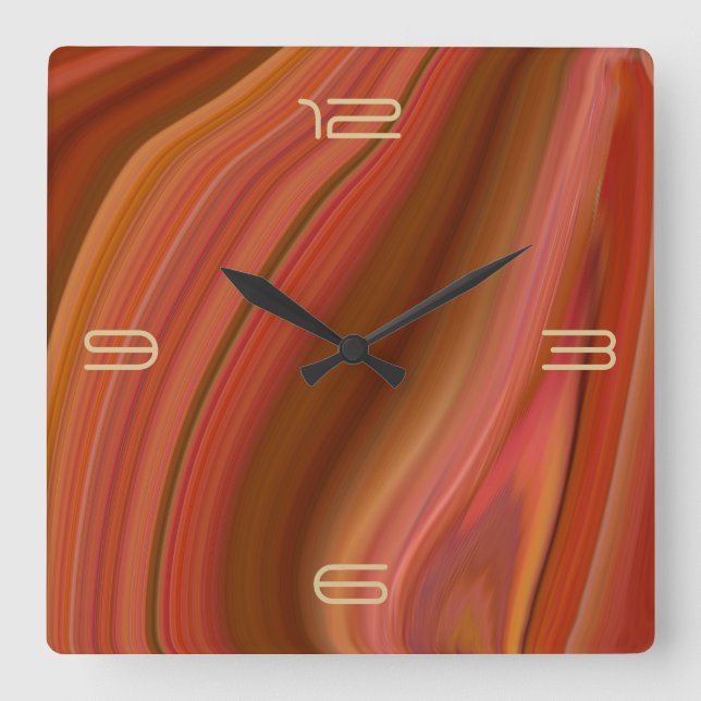 agate square wall clock (Front)
