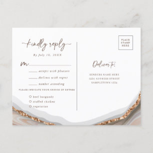 Agate Stone Marble RSVP Postcard