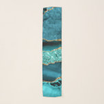 Agate Teal Blue Gold Marble Aqua Turquoise Scarf<br><div class="desc">Scarf with Agate Teal Blue Gold Glitter Marble Aqua Turquoise Geode Customisable Gift - or Add Your Name / Text - Make Your Special Scarves Gift ! Resize and move or remove / add text / elements with Customisation tool ! Design by MIGNED ! Please see my other projects /...</div>