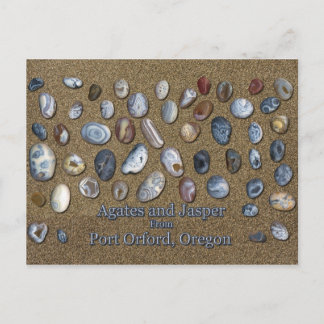Agates and Jasper from Port Orford Oregon Postcard