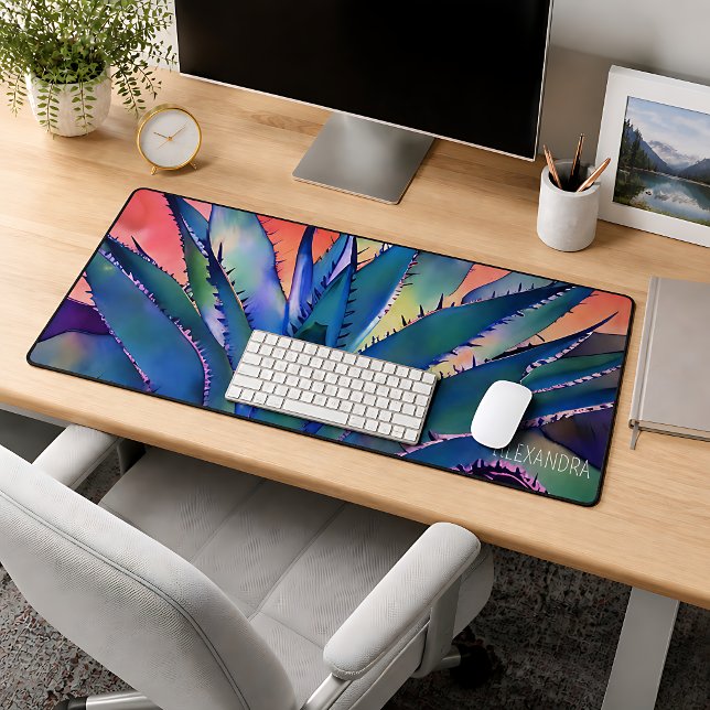 Agave at Sunset Desk Mat (Creator Uploaded)