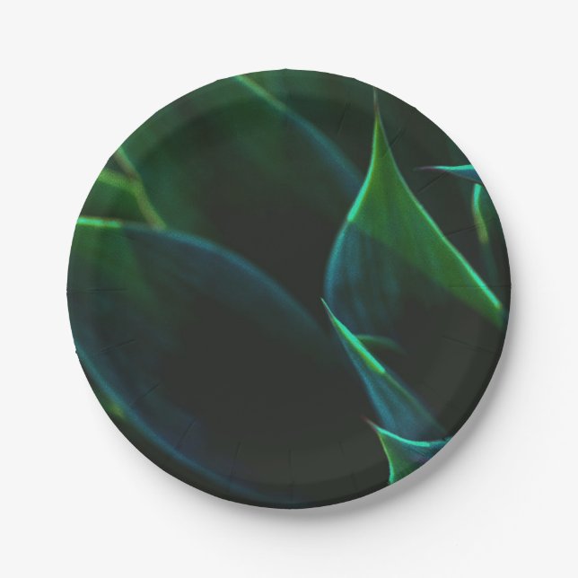 Agave Leaves Paper Plate (Front)