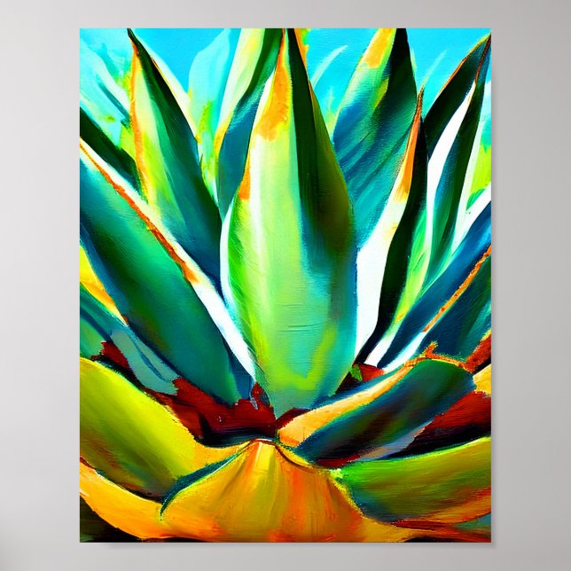 Agave plant Art  Poster (Front)