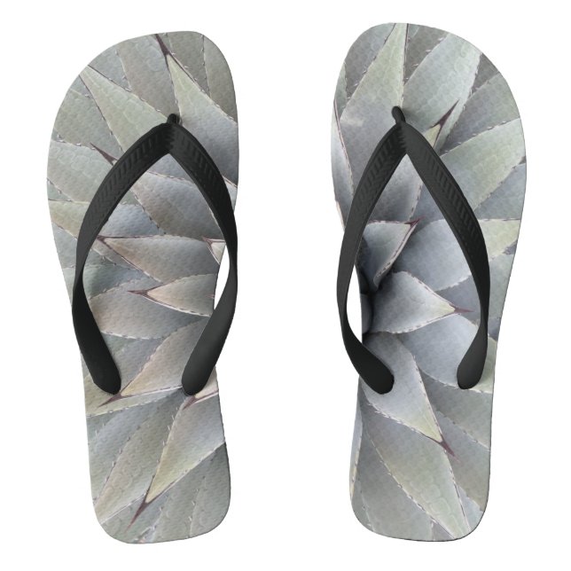 Agave Plant Succulent Blue Cacti Tequila Desert Flip Flops (Footbed)