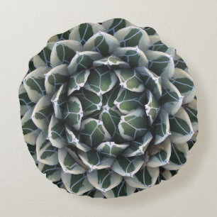 Agave round throw pillow, cotton (16") cushion