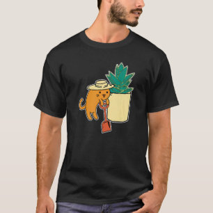 Agave Succulent And Cat Gardener T-Shirt