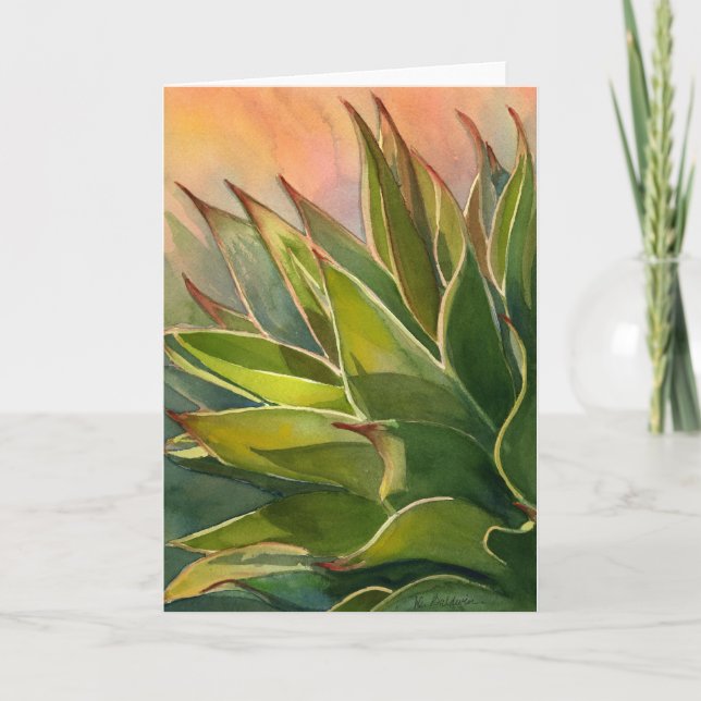 Agave watercolor notecard (Front)