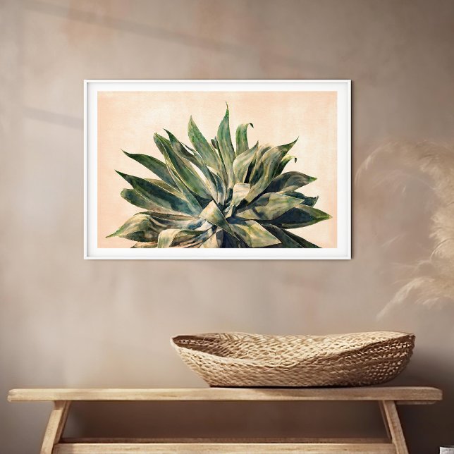 Agave Watercolor Painting Southwest Sage Green  Photo Print (Creator Uploaded)