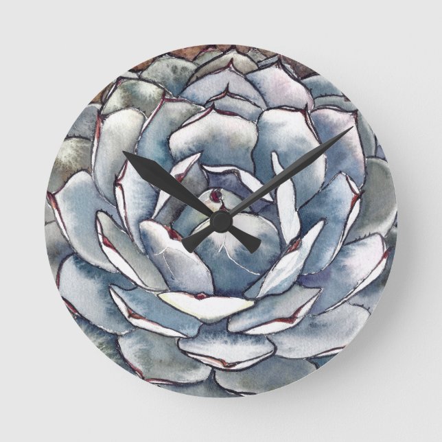 Agave watercolor wall clock (Front)