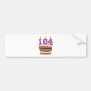 Age 104 on Birthday Cake Bumper Sticker