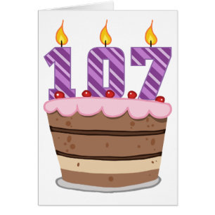 Age 107 on Birthday Cake
