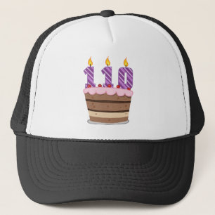 Age 110 on Birthday Cake Trucker Hat