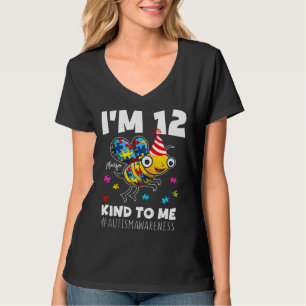 Age 12 Bee Born Birth Puzzle Kind Autism Awareness T-Shirt